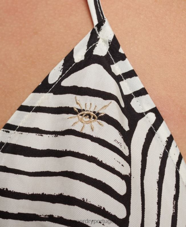 vestido midi estampado mulheres preto roupas Superdry 2208H2322