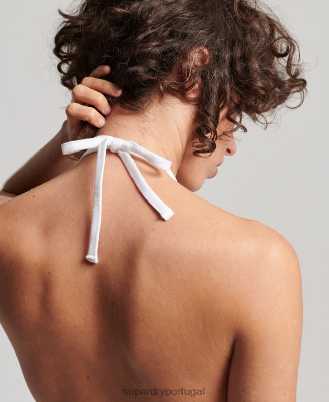 vestido vintage com decote frente única mulheres cinza roupas Superdry 2208H2222