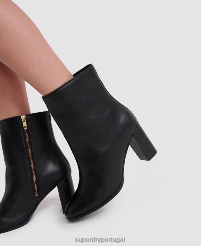 botas altas elegantes editadas mulheres preto sapato Superdry 2208H4428