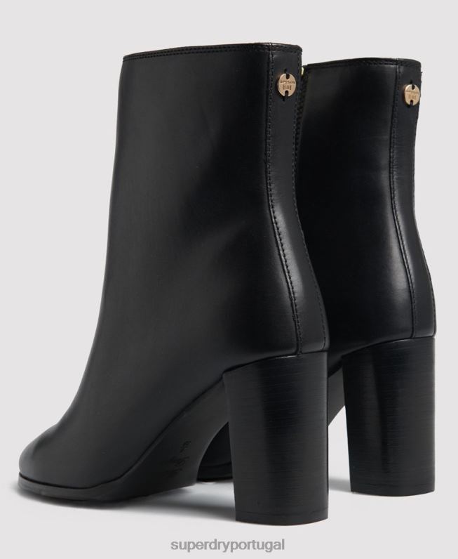 botas altas elegantes editadas mulheres preto sapato Superdry 2208H4428