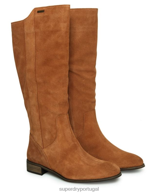 layla may botas altas mulheres bronzeado sapato Superdry 2208H4430