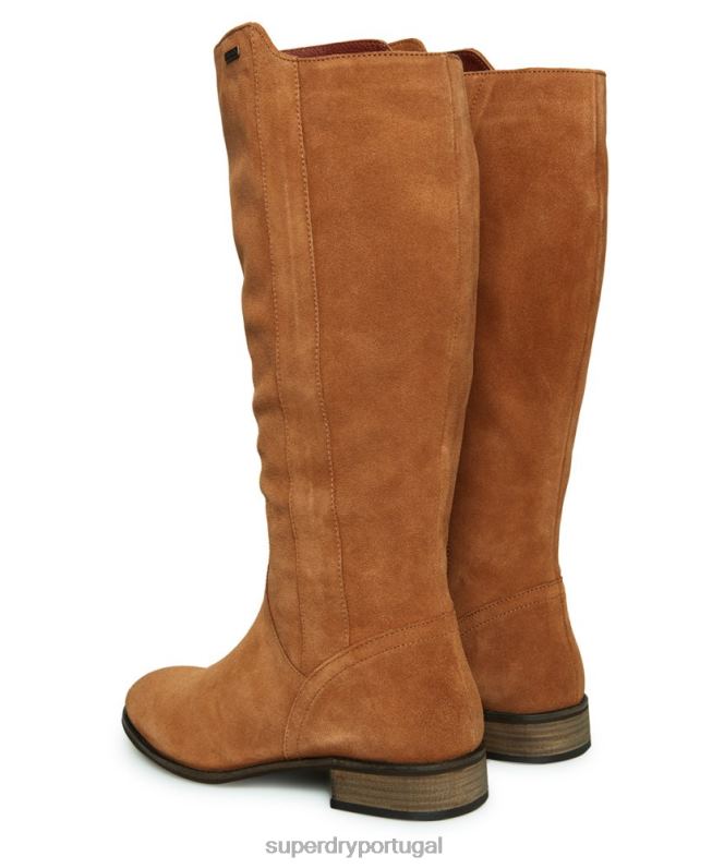 layla may botas altas mulheres bronzeado sapato Superdry 2208H4430