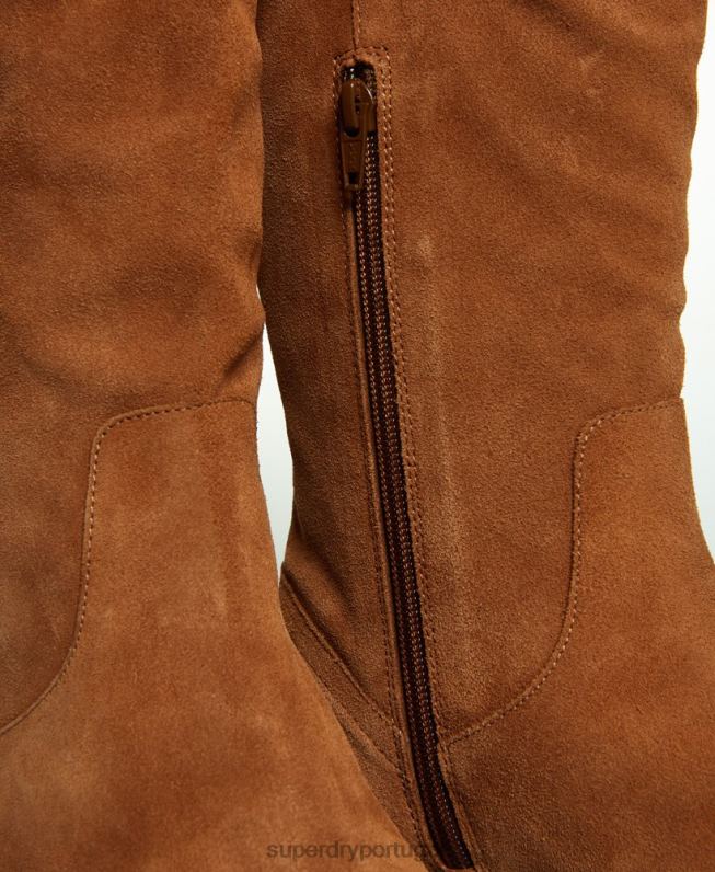 layla may botas altas mulheres bronzeado sapato Superdry 2208H4430