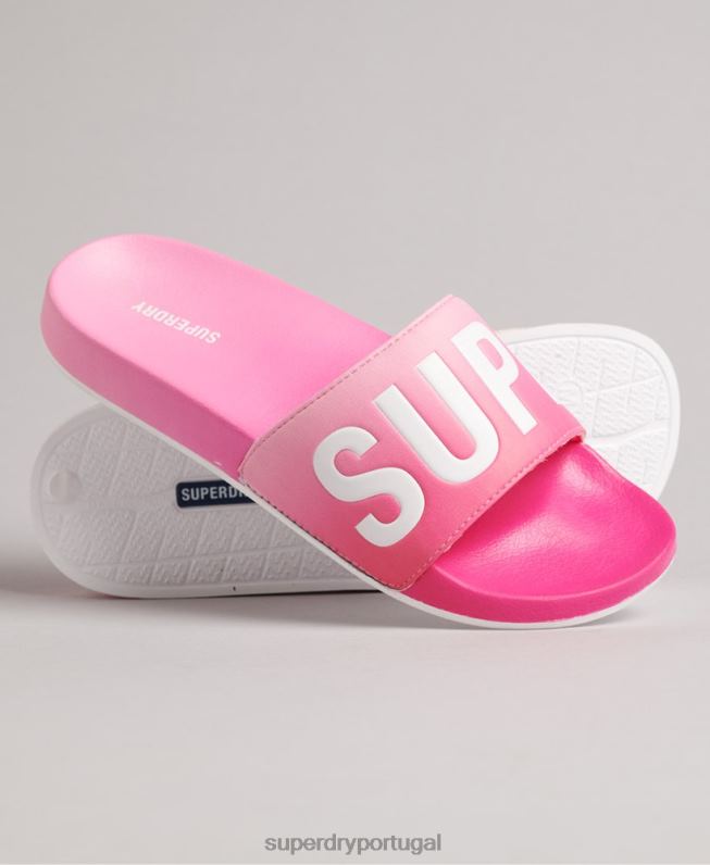 controles deslizantes de corante de imersão de código mulheres rosa sapato Superdry 2208H4414