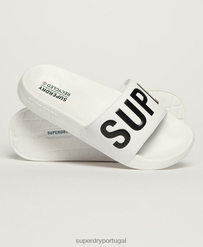 controles deslizantes de pool de núcleo de código mulheres branco sapato Superdry 2208H4346