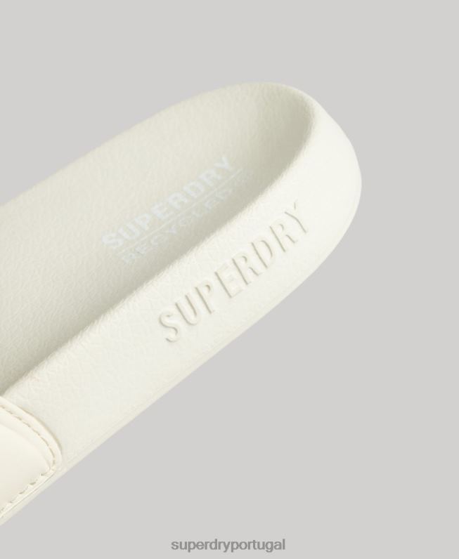 controles deslizantes de pool de núcleo de código mulheres creme sapato Superdry 2208H4390