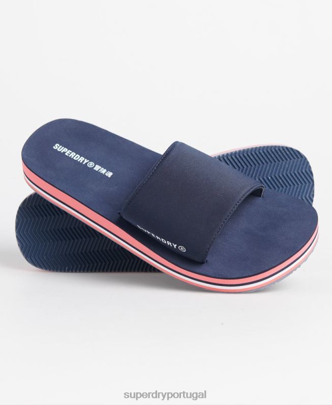 sliders de esporte de natação mulheres marinha sapato Superdry 2208H6721