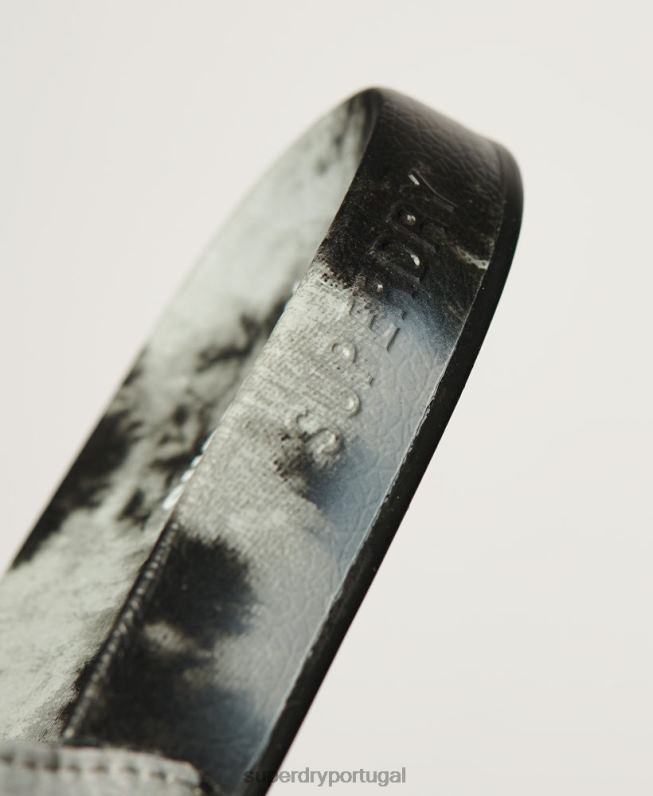 sliders veganos tie dye mulheres preto sapato Superdry 2208H2003