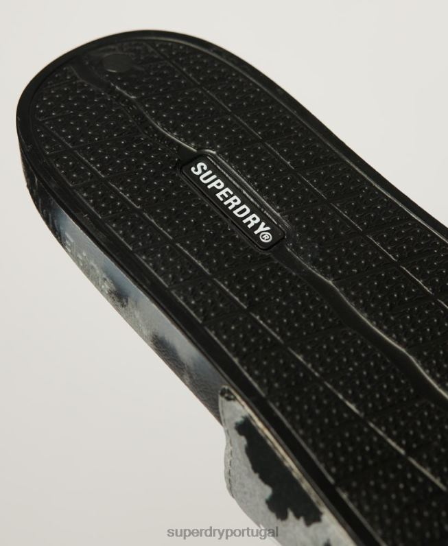 sliders veganos tie dye mulheres preto sapato Superdry 2208H2003