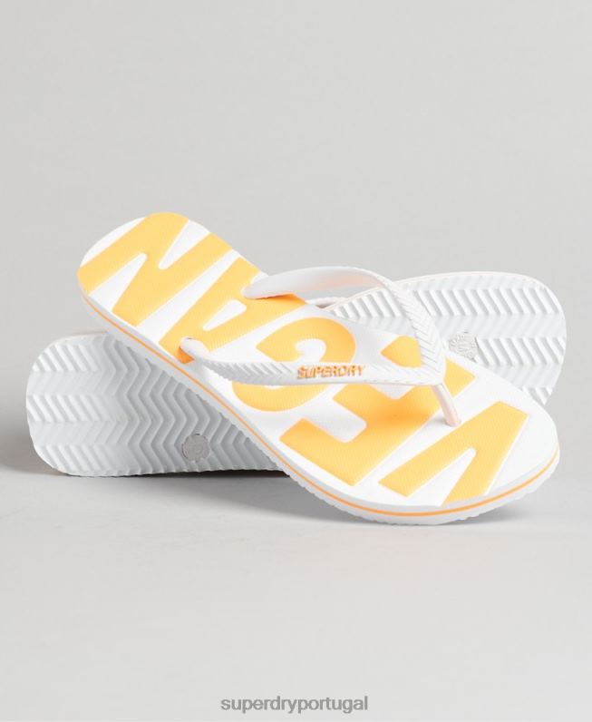 chinelos clássicos veganos vintage mulheres branco sapato Superdry 2208H4395