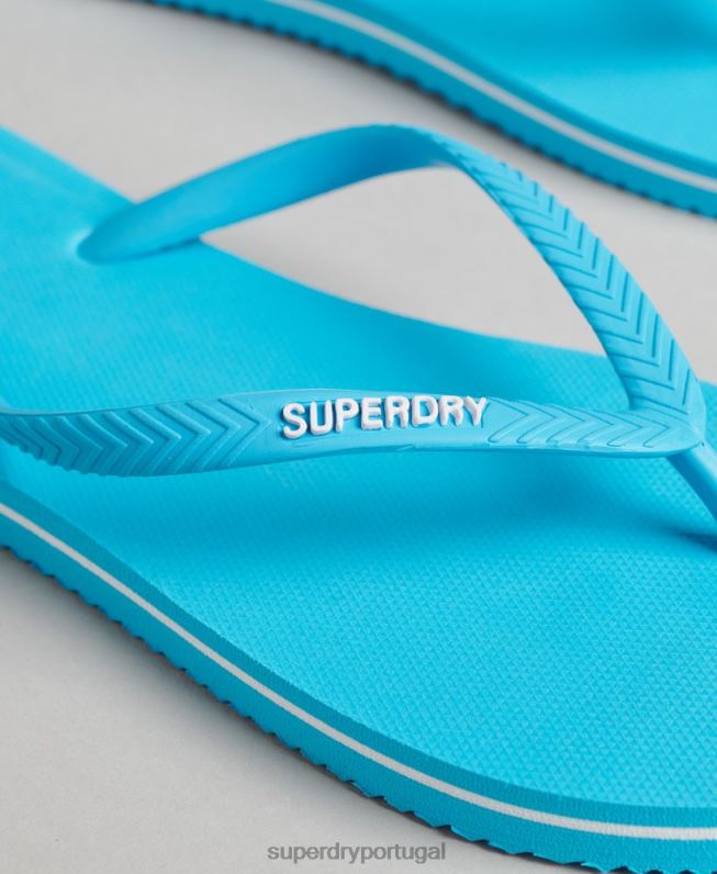 chinelos clássicos vintage mulheres azul sapato Superdry 2208H4368