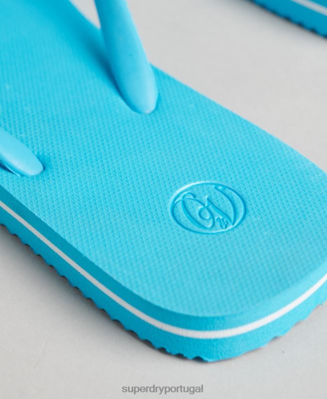 chinelos clássicos vintage mulheres azul sapato Superdry 2208H4368
