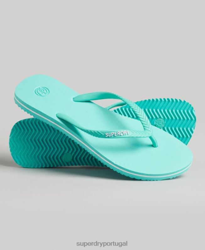 chinelos clássicos vintage mulheres azul sapato Superdry 2208H4386