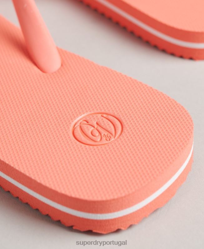 chinelos clássicos vintage mulheres coral sapato Superdry 2208H4397