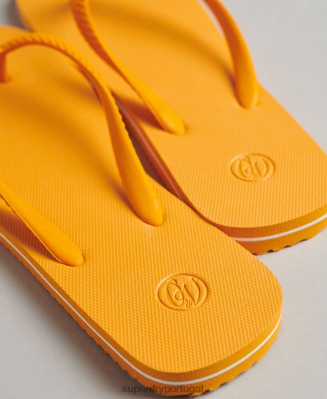 chinelos clássicos vintage mulheres ouro sapato Superdry 2208H4361