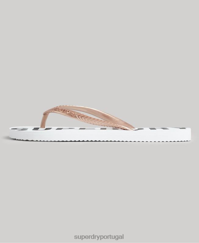 chinelos esportivos code core mulheres branco sapato Superdry 2208H4371