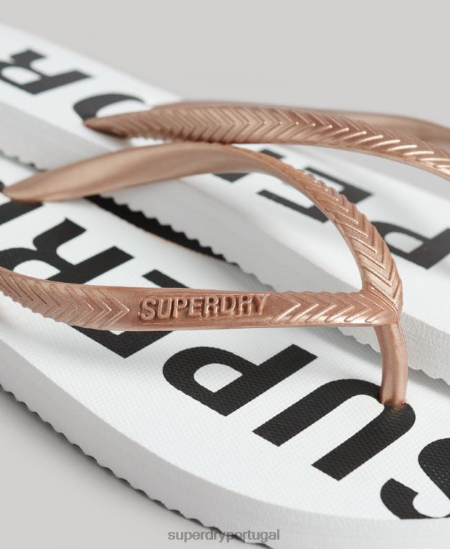 chinelos esportivos code core mulheres branco sapato Superdry 2208H4371