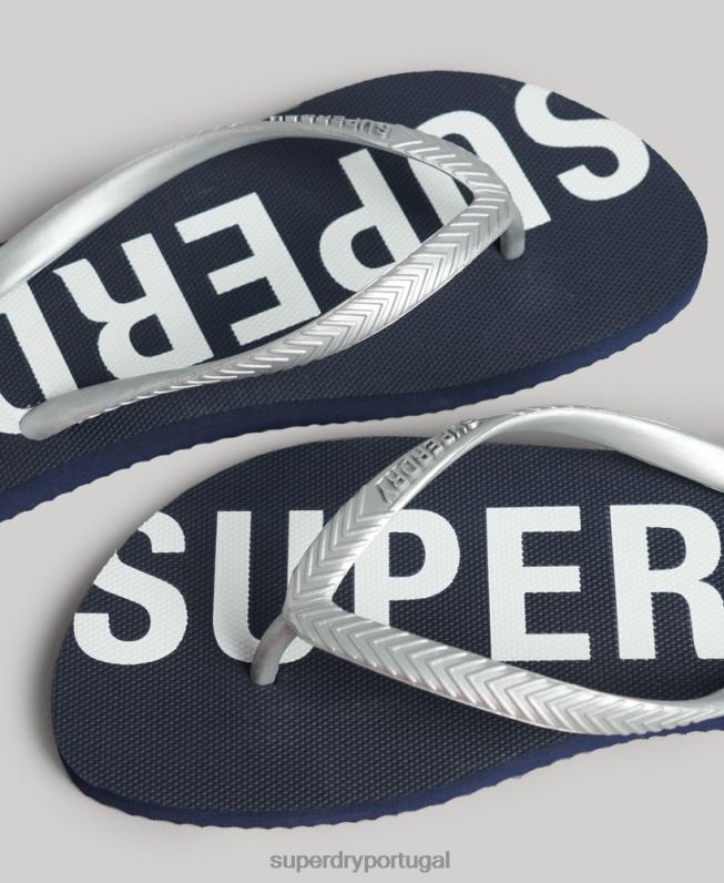 chinelos esportivos code core mulheres marinha sapato Superdry 2208H4376