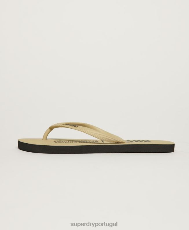 chinelos veganos mulheres creme sapato Superdry 2208H4360