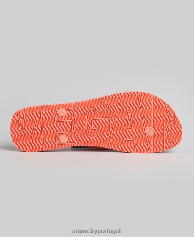 chinelos veganos vintage mulheres coral sapato Superdry 2208H4402