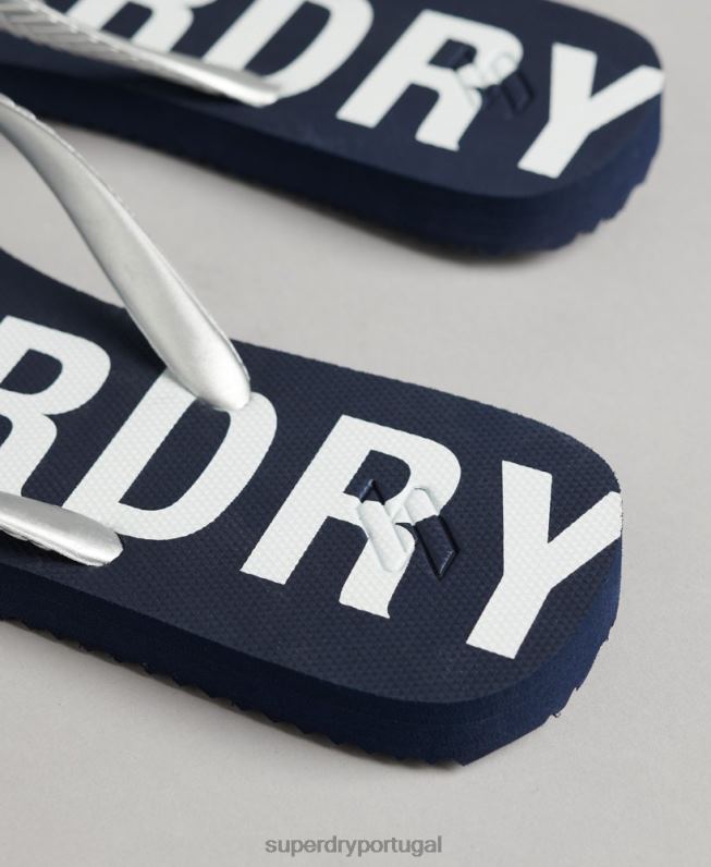 flip-flops essenciais de código mulheres marinha sapato Superdry 2208H4412