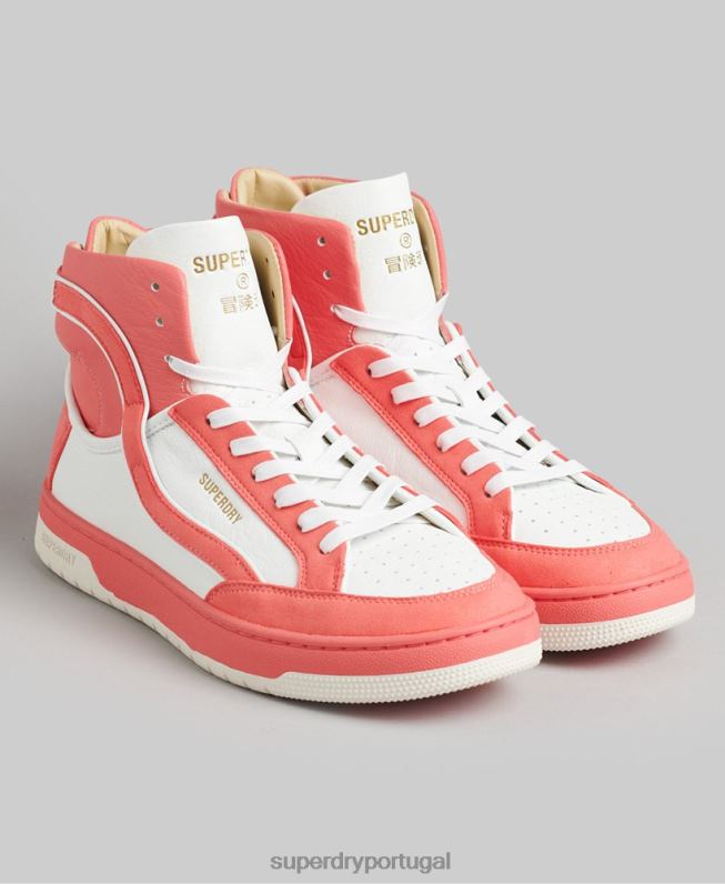 tênis vintage cano alto vegano mulheres coral sapato Superdry 2208H6759