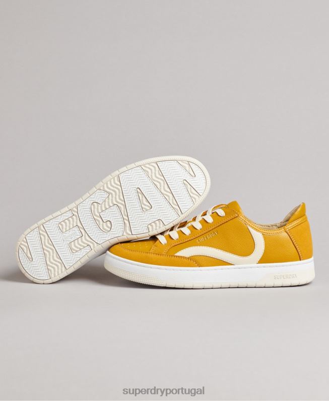 tênis vintage cano baixo com cesta vegana mulheres amarelo sapato Superdry 2208H6576