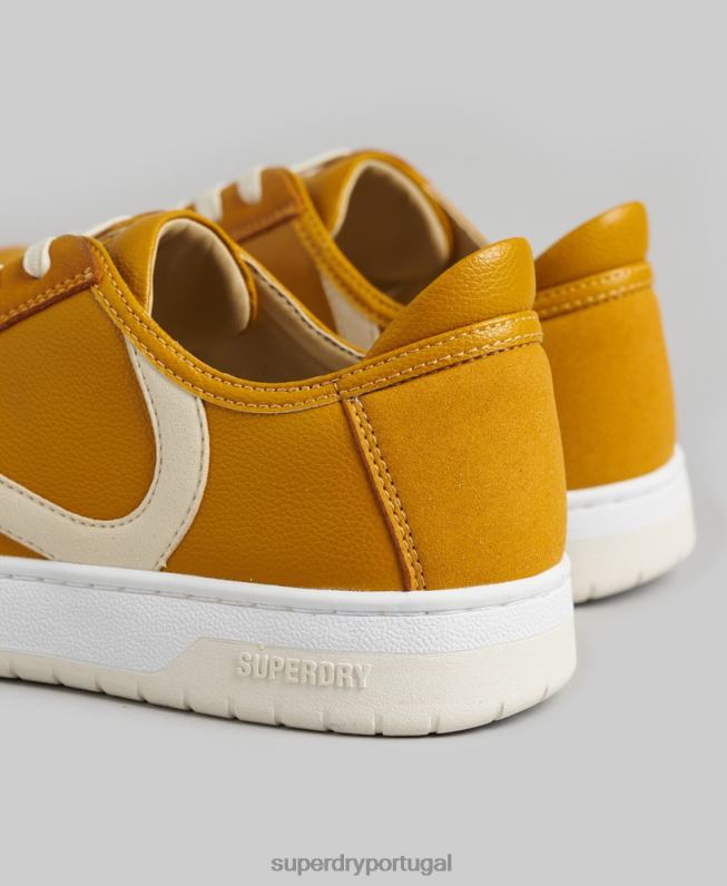 tênis vintage cano baixo com cesta vegana mulheres amarelo sapato Superdry 2208H6576