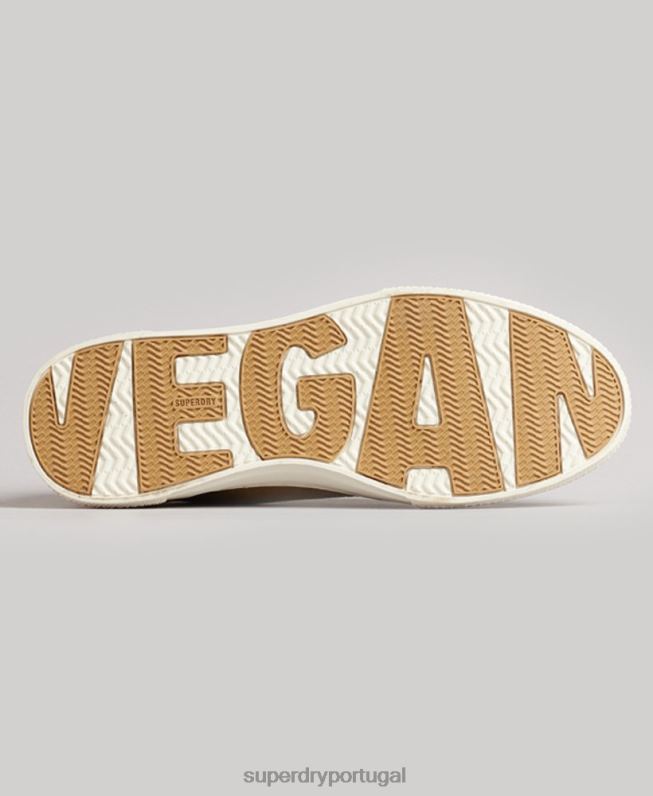Tênis cano baixo falso vegano vintage mulheres bege sapato Superdry 2208H4347