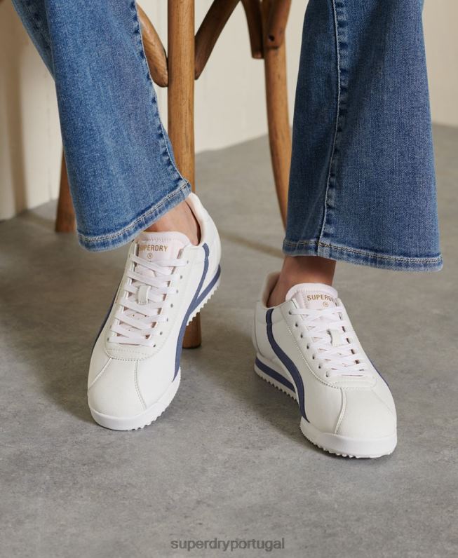 sapatos de corrida retrô veganos mulheres azul sapato Superdry 2208H4418