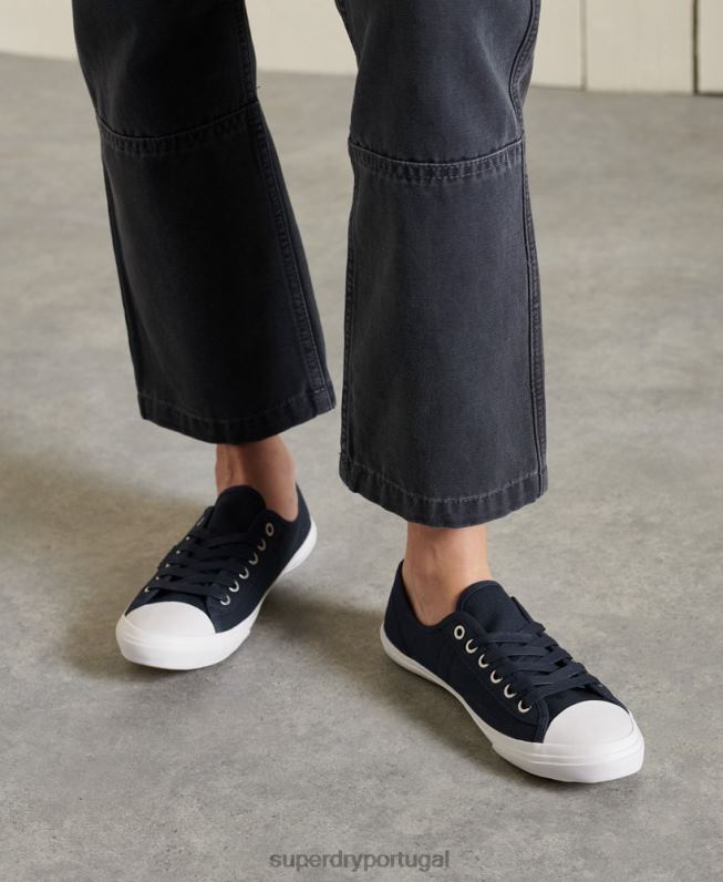 tênis clássico baixo profissional mulheres marinha sapato Superdry 2208H4358