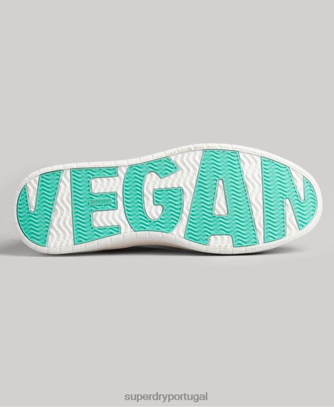 tênis vintage cano baixo com cesta vegana mulheres branco sapato Superdry 2208H4363